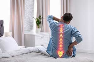 Graphic of Person Having Herniated Disk and Sciatica Pain